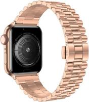 Metalen schakelband - Rosé goud - Geschikt voor Apple watch 38mm / 40mm / 41mm / 42mm - thumbnail