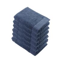 Walra Remade Cotton Handdoek 50 x 100 cm 550 gram Blauw - 6 stuks - thumbnail