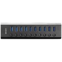 LINDY 43370 USB 3.2 Gen 1-hub Zwart - thumbnail