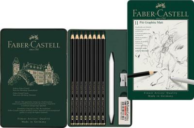 Faber Castell Grafietpotlood Pitt Mat Etui set 11 stuks