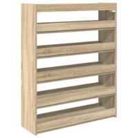 VidaXL Schoenenrek 80x25x100 cm bewerkt hout sonoma eikenkleurig - thumbnail