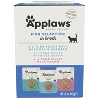 APPLAWS Fish selection multipack in broth - nat kattenvoer - 12x70g - thumbnail