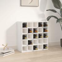 Wijnkast 56x25x56 cm massief grenenhout wit - thumbnail