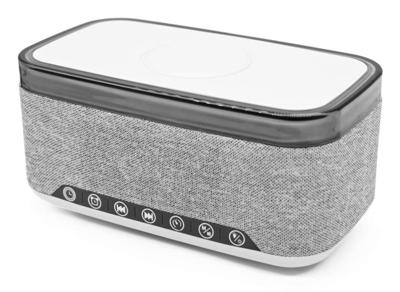 Denver CRQ-225 Wekkerradio FM Bluetooth, MP3, SD, FM, AUX Draadloos opladen, Wekfunctie Grijs