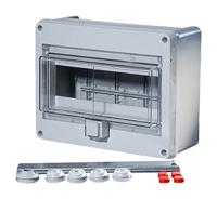 F-Tronic 7240052 KV10WDKE Distributiekast Opbouw (op muur) Aantal groepen: 10 Aantal rijen: 1 Inhoud: 1 stuk(s) - thumbnail