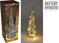 Kerstboom met Led verlichting 38cm Grijs smoked - thumbnail