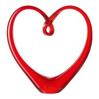 Leonardo Sculptuur hart rood 23 cm - thumbnail