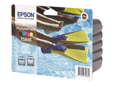 Inktcartridge + 150 vel 10x15 T584640 (C13T58464010)