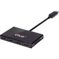 CLUB3D Multi Stream Transport (MST) Hub DisplayPort© 1.2 Quad Monitor USB Powered - thumbnail