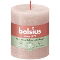 Bolsius stompkaars rustiek shine 6.8x8cm misty pink - thumbnail