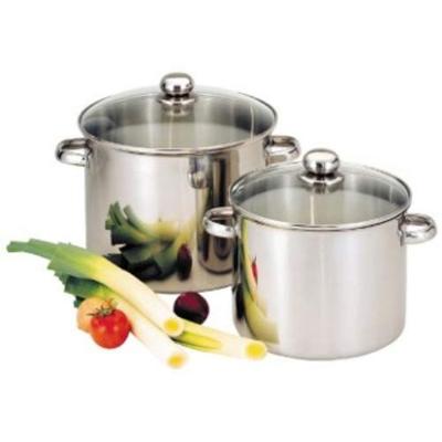 BAUMALU Ristorazione in acciaio inossidabile + coperchio in vetro - 24 cm