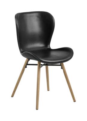 Bendt Eetkamerstoel 'Olle' PU, kleur Zwart