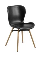 Bendt Eetkamerstoel 'Olle' PU, kleur Zwart - thumbnail