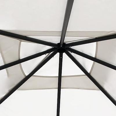 Prieel met paalhoezen 160 g/m 3x3x2,6 m crmekleurig