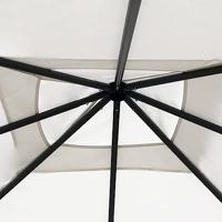 Prieel met paalhoezen 160 g/m 3x3x2,6 m crmekleurig - thumbnail