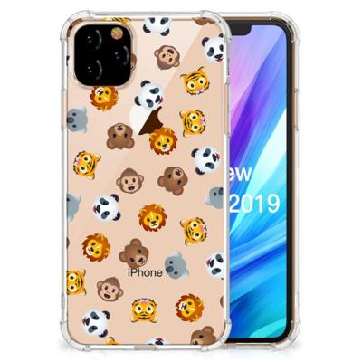 Doorzichtige Silicone Hoesje voor Apple iPhone 11 Pro Max Dieren Emojis Doorzichtige Silicone Hoesje voor Apple iPhone 11 Pro Max Dieren Emojis