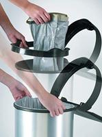 Curver decobin afvalbak ovaal push 40 liter zilver metallic - thumbnail