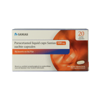 Sanias Paracetamol 500mg liquid 20 Capsules - thumbnail