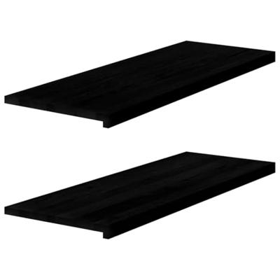VidaXL Vensterbanken 2 st 110x40x2 cm massief eikenhout donkerbruin VidaXL Vensterbanken 2 st 110x40x2 cm massief eikenhout donkerbruin
