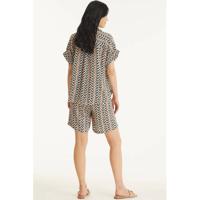 FREEQUENT blouse FQTEKA met all over print beige/zwart/koraal - thumbnail
