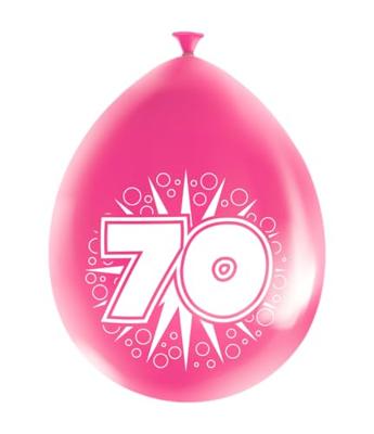 Party Ballonnen Hoera 70 jaar (8st)