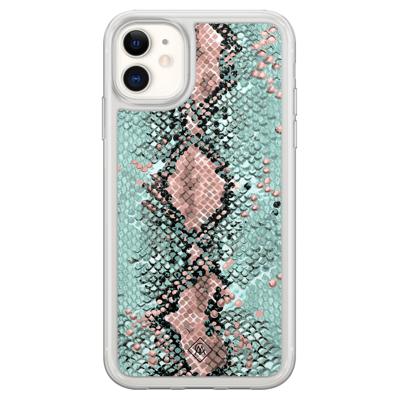 iPhone 11 hybride hoesje - Snake pastel