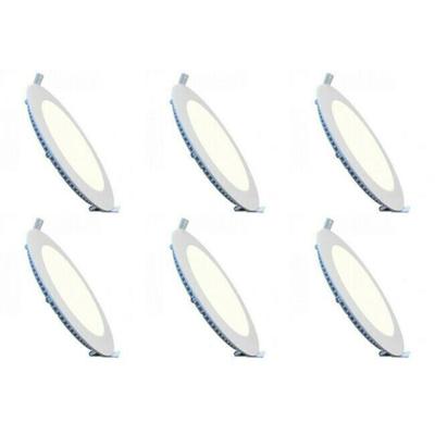 LED Downlight Set van 6 - Dimbaar 3W - Natuurlijk Wit 4200K - Ø83mm