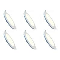 LED Downlight Set van 6 - Dimbaar 3W - Natuurlijk Wit 4200K - Ø83mm - thumbnail