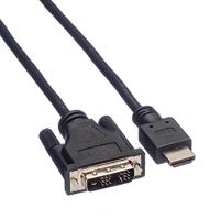 ROLINE Monitorkabel DVI (18+1) - HDMI, M/M, zwart, 3 m - thumbnail