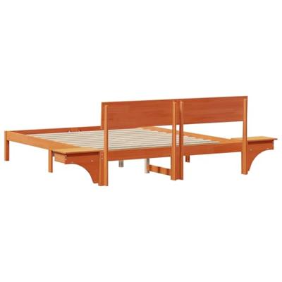 Bedframe met nachttafels met hoofdeinde Wasbruin 150 x 200 cm Bedframe met nachttafels met hoofdeinde Wasbruin 150 x 200 cm