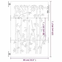 Poort 85x125 cm bamboe-ontwerp cortenstaal - thumbnail