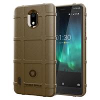 Volledige dekking schokbestendig TPU Case voor Nokia 3.1 C (bruin) - thumbnail