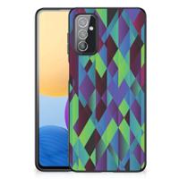 Samsung Galaxy M52 Backcover Abstract Green Blue - thumbnail