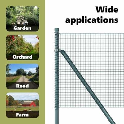 VidaXL Afrasteringspaal groen 10 x 0,5 m (12 x 12 mm mesh) staal
