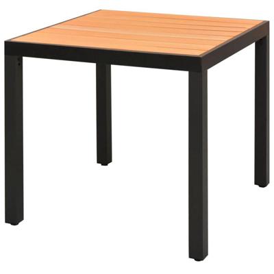 VidaXL Tuintafel 80x80x74 cm aluminium en hkc bruin VidaXL Tuintafel 80x80x74 cm aluminium en hkc bruin