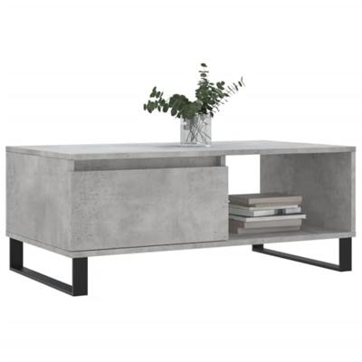 Salontafel 90x50x36,5 cm bewerkt hout betongrijs