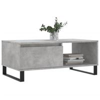 Salontafel 90x50x36,5 cm bewerkt hout betongrijs - thumbnail