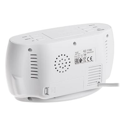 Adler AD 1186W wekker Digitale wekker Zwart, Wit