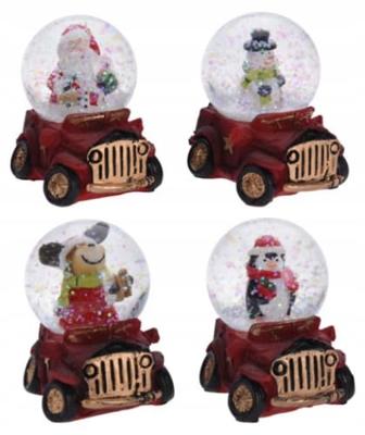 Waterbal Kerstfiguur in Auto, 6,5cm - thumbnail