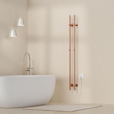 Belrad Rod staafhanddoekdroger - 150x16,8x12,7 cm - elektrisch - dubbel - 120w - 2,5cm - geborsteld koper HS1513BC Belrad Rod staafhanddoekdroger - 150x16,8x12,7 cm - elektrisch - dubbel - 120w - 2,5cm - geborsteld koper HS1513BC