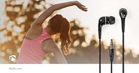 Nedis stereo in-ear earphones met ronde kabel / zwart - 1,2 meter - thumbnail