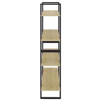 Boekenkast 4 schappen 100x30x140 cm bewerkt hout sonoma eiken - thumbnail