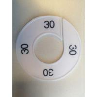 Maatring 9cm wit/zwart 30 - thumbnail