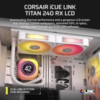 Corsair iCUE LINK TITAN 240 RX LCD Processor Luchtkoeler 12 cm Wit 1 stuk(s) - thumbnail
