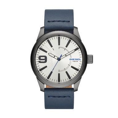 Horlogeband Diesel DZ1859 Leder Blauw 24mm