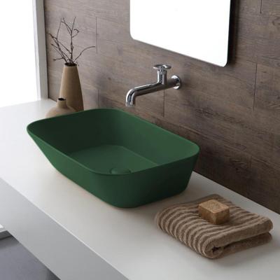 Waskom By Goof Mees Design Opbouw Wastafel Rechthoek 60x42 cm Mat Groen Waskom By Goof Mees Design Opbouw Wastafel Rechthoek 60x42 cm Mat Groen