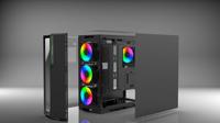INCA EMG-17XN Midi-tower PC-behuizing Zwart - thumbnail