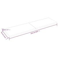 Wandschap behandeld massief eikenhout donkerbruin - thumbnail