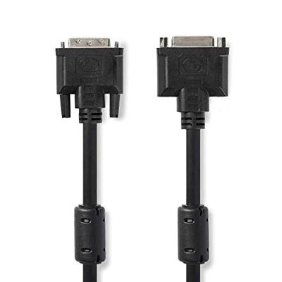 DVI-Kabel - DVI-I 24+5-Pin Male - DVI-I 24+5-Pins Female - 2560x1600 - Vernikkeld - 2.00 m - Recht - PVC - Zwart - Polybag