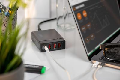 Digitus DA-10195 USB-oplader 72 W 1x USB-C, 3x USB-A USB PD Zwart Binnen USB Power Delivery (USB-PD)